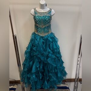 LITTLE ROSIE PAGEANT GIRLS NATIONALS DRESS SZ 12 LR2156